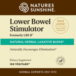 Nature's Sunshine Lower Bowel Stimulator Label