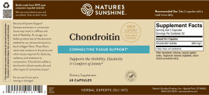 Etiqueta de Nature's Sunshine Chondroitin