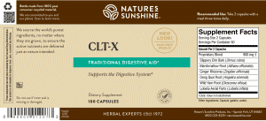 Etiqueta de Nature's Sunshine CLT-X