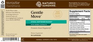 Nature's Sunshine Gentle Move Label