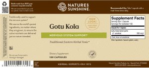 Nature's Sunshine Gotu Kola Label