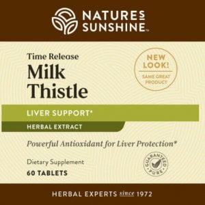 Etiqueta de Nature's Sunshine Time Release Milk Thistle