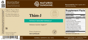 Nature's Sunshine Thim-J Label