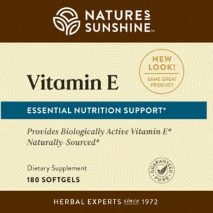 Nature's Sunshine Vitamin E Label