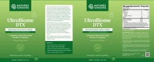 Nature's Sunshine Ultrabiome DTX Label