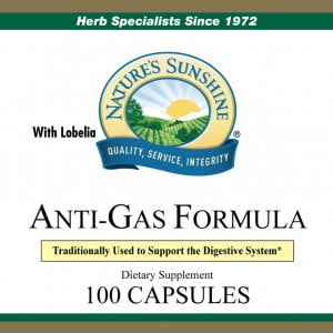 Nature's Sunshine Anti-gas formula label