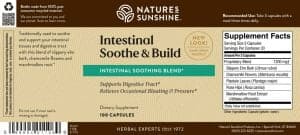 Nature's Sunshine Intestinal Soothe & Build Label