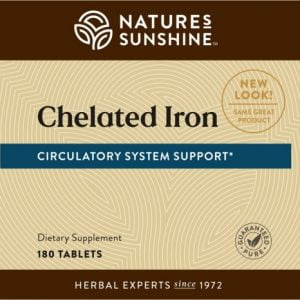 Nature's Sunshine Chelated Iron Label