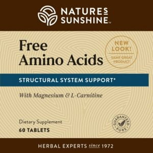 Nature's Sunshine Free Amino Acids Label