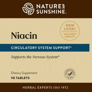 Etiqueta de Nature's Sunshine Niacin