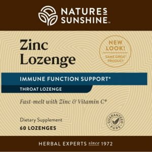 Etiqueta de Nature's Sunshine Zinc Lozenge