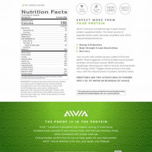 Etiqueta de proteínas vegetales AIVIA