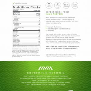 AIVIA Plant Protein Label