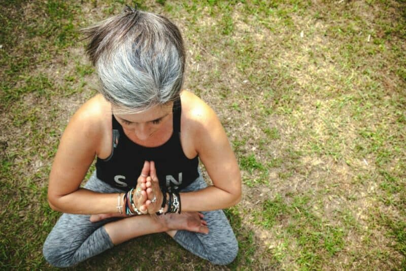 woman meditating